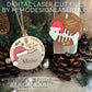 Cat & Fishbone Christmas Countdown Spinners, Ornament or Magnet - Counting from 25/24 Days, Scored or Engraved, Paw Lever