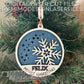 Christmas Snowflake Glow Up Ornament Laser Cut SVG + DXF | 2 Layered Single Line / Engraved Quick & Easy | Commercial Use | Digital Download