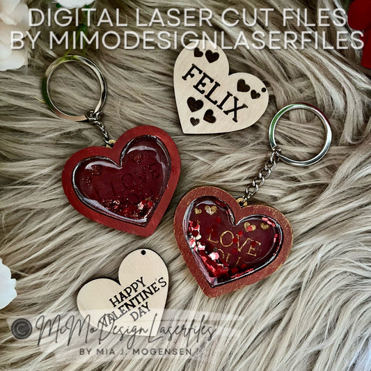 FREE FILE Valentine's Day Heart Shaped Shaker Keychain