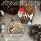 Cat & Fishbone Christmas Countdown Spinners, Ornament or Magnet - Counting from 25/24 Days, Scored or Engraved, Paw Lever