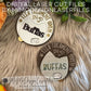 Cat Flea Treatment Rotating & Spinning Reminder with 12 Months, 2 Design, Scored and Engraved fridge Magnet or Adhesive