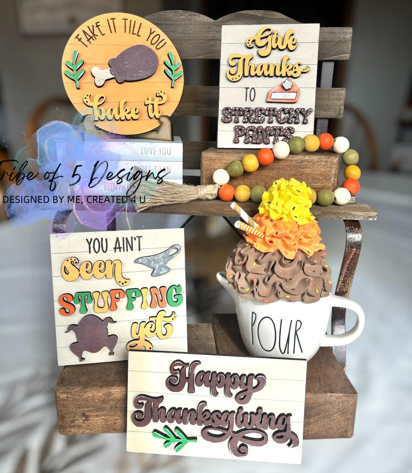 Thanksgiving Tiered Tray Shelf Sitters