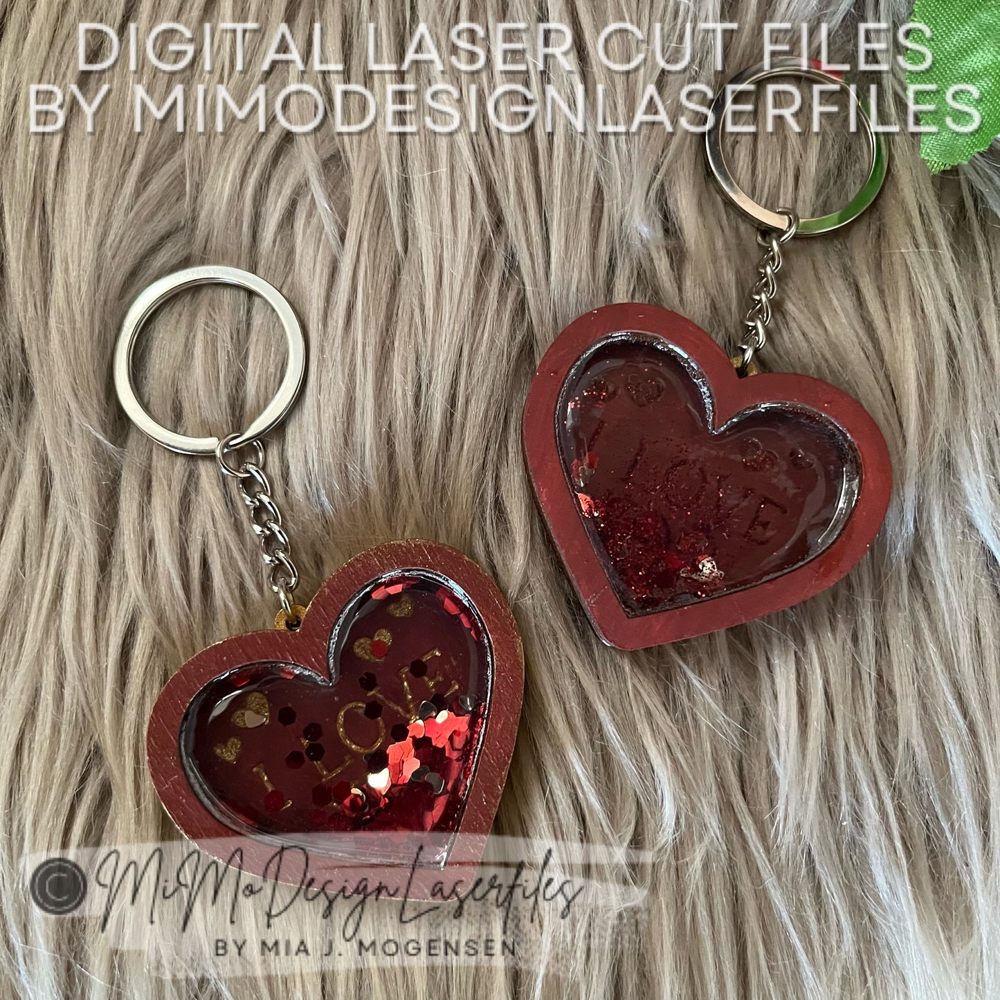 FREE FILE Valentine's Day Heart Shaped Shaker Keychain