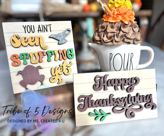 Thanksgiving Tiered Tray Shelf Sitters