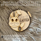 Easter 3D Bunny Countdown Tag or Magnet with Carrot lever to spin around and Easter Egg