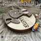 Easter 3D Bunny Countdown Tag or Magnet with Carrot lever to spin around and Easter Egg