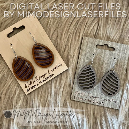 Easter Egg Earring SVG laser cut files with card, farmhouse pattern, versatile, easy to make