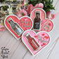 Valentine's Day Shooter Holder Card, SVG Laser Cut File, Alcohol Bottle Gift, Small Round or Square Booze Bottle Shot Shooters, Alcohol 50 ML Shooters, Mini Liquor Holder, Valentines Day Files