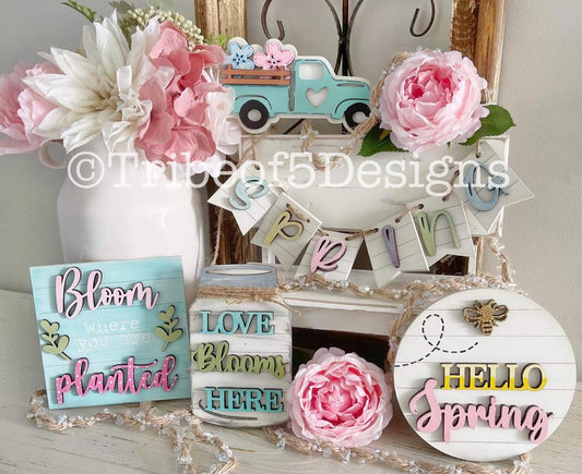 Hello Spring Tiered Tray