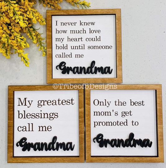 Grandma Shelf Sitter Signs