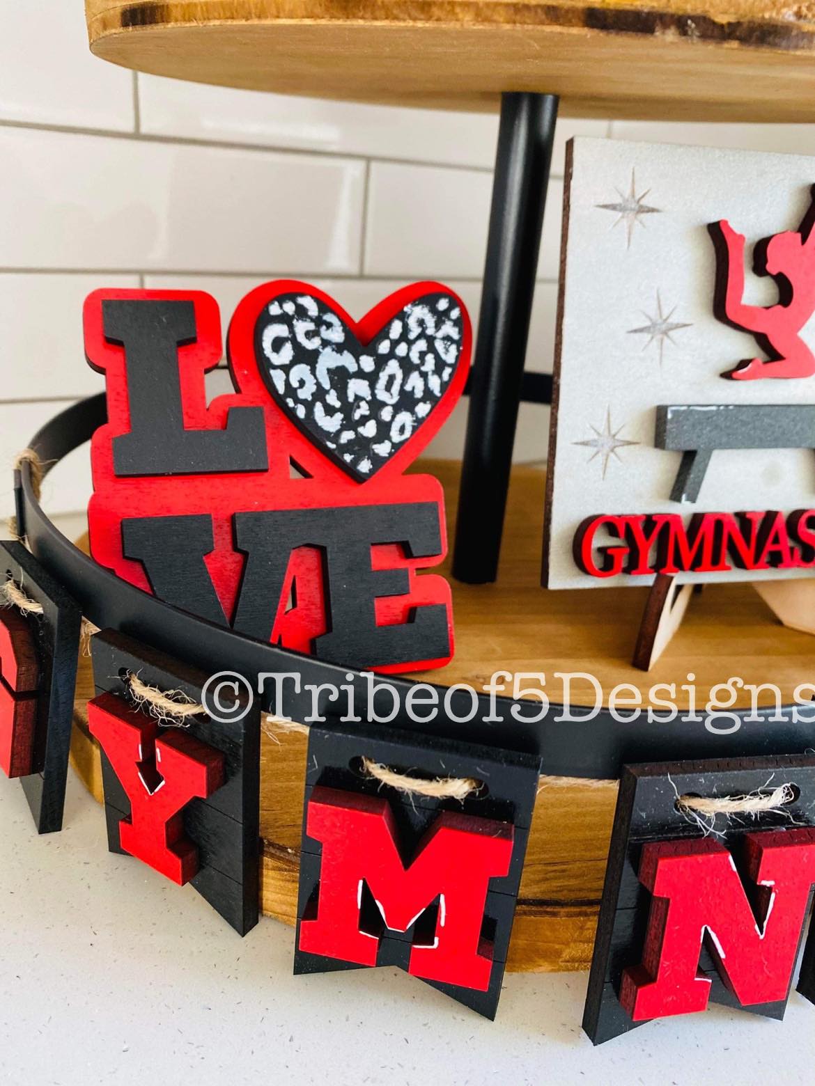 Gymnastics Tiered Tray Shelf Sitters