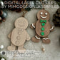 Laser Cut Jumping Jack Gingerbread Man SVG | Layered & Single Line DIY Paint Kit | Christmas Ornament | Commercial Use | Digital Download