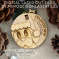 Christmas Puppy Dog Countdown Spinning Ornament / Magnet. Multi Layered & Single Layer for Painting