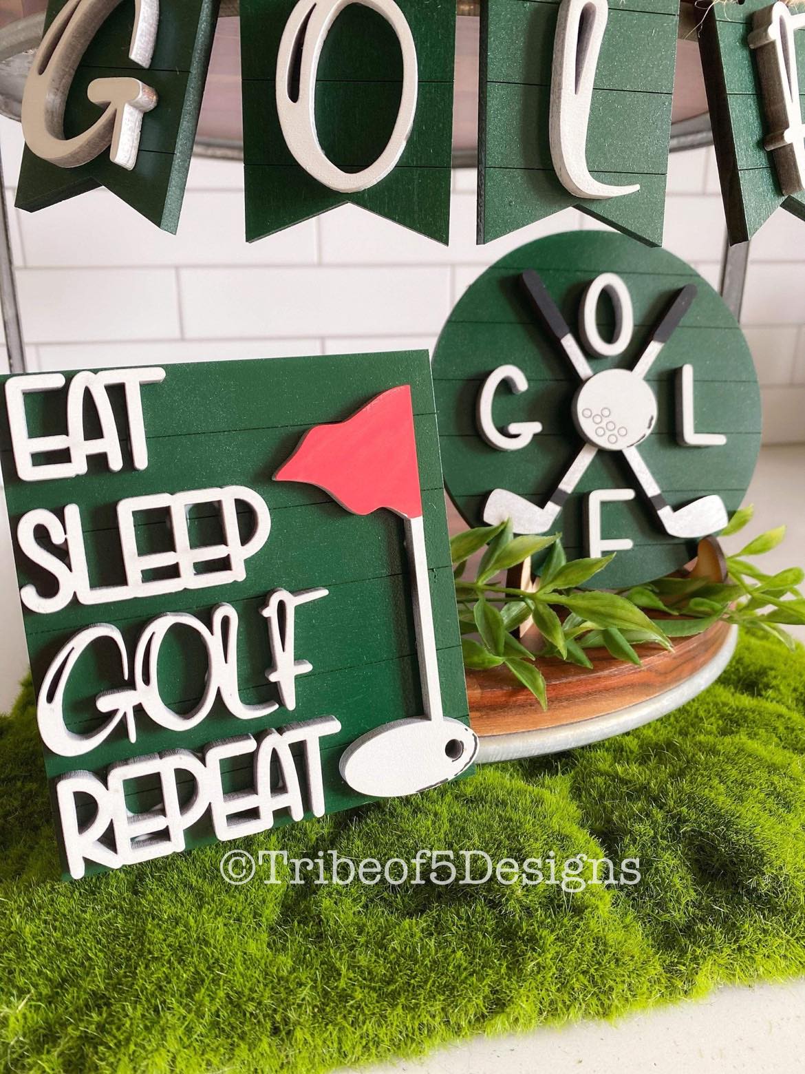 Golf Tiered Tray Shelf SItters