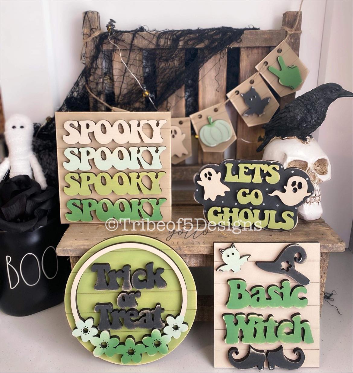 Basic Witch Halloween Tiered Tray