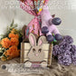 Square 6x6" 3D Easter Bunny Box / Crate for big Chocolate Eggs, Toys, Candy, Gifts & Kids Name