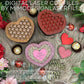 Heart Shaped Valentines Chocolate Boxes with bottom statements / affirmations. 4 designs