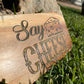 FREE FILE Say Cheese Engravable SVG for Cutting Boards