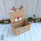 Reindeer Christmas Crate, Mini Basket, Christmas Eve Box, Gift Bucket, Candy Storage, SVG Laser Cut File Files, Shelf Sitter, Home Decor Decoration, Winter, Holidays