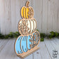 Fall Floral Stacked Pumpkins, SVG, Laser Cut File files, Porch Sign, Shelf Sitter, Home Decor Decoration, Autumn Pumpkin Tower