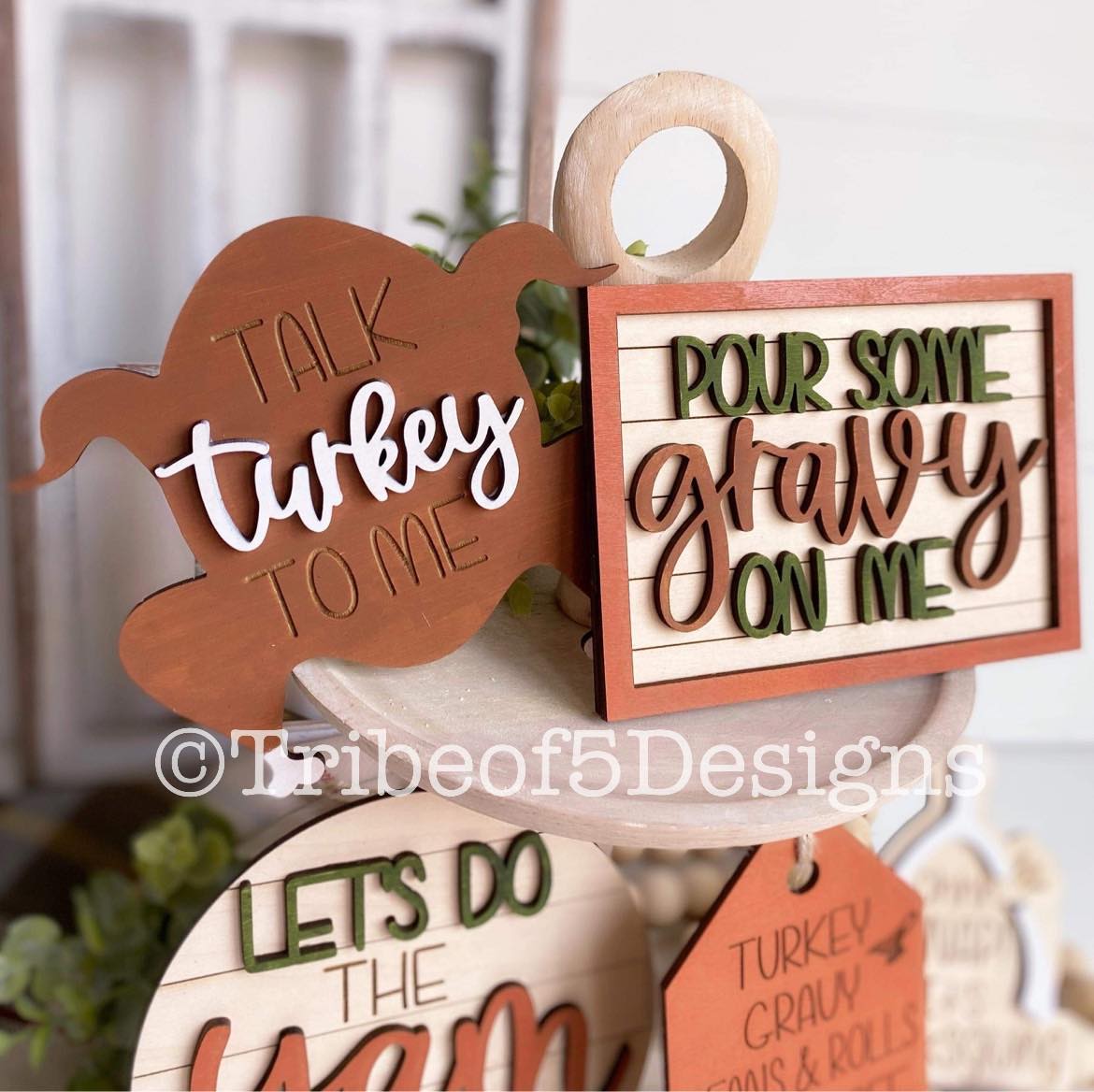 Funny Thanksgiving Tiered Tray