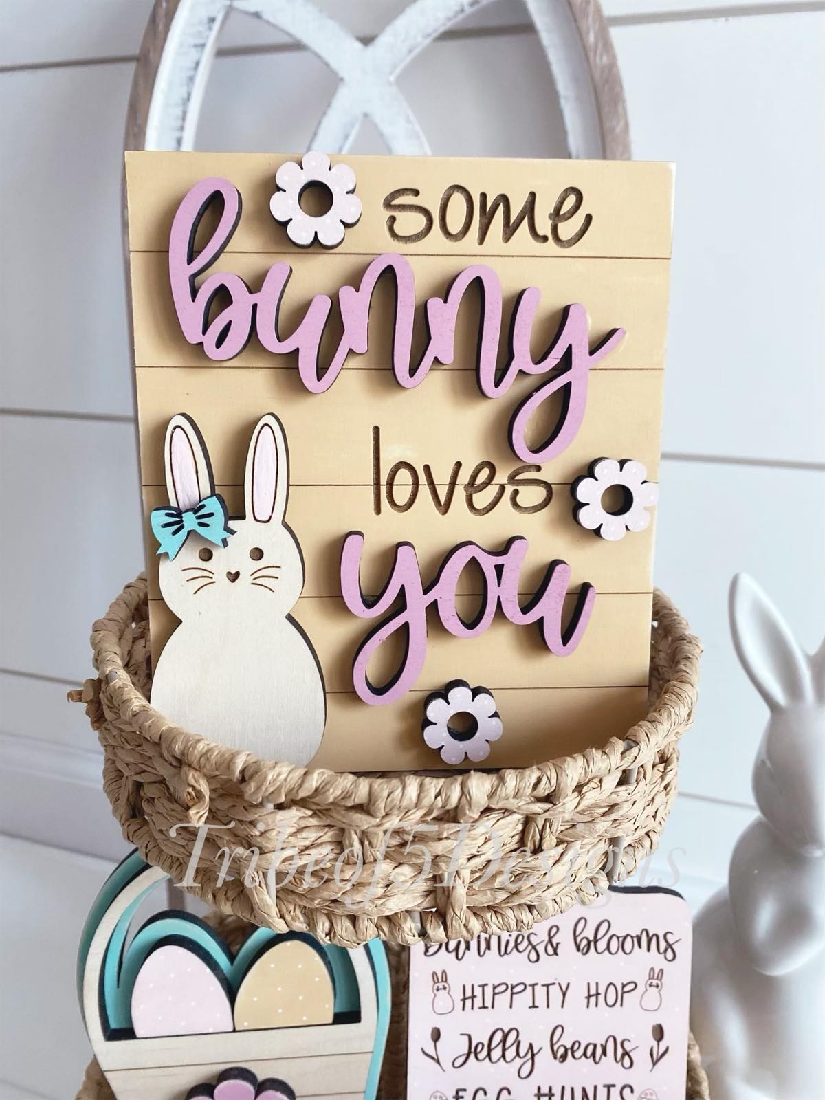 Bunny Loves You Tiered Tray