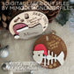 Cat & Fishbone Christmas Countdown Spinners, Ornament or Magnet - Counting from 25/24 Days, Scored or Engraved, Paw Lever