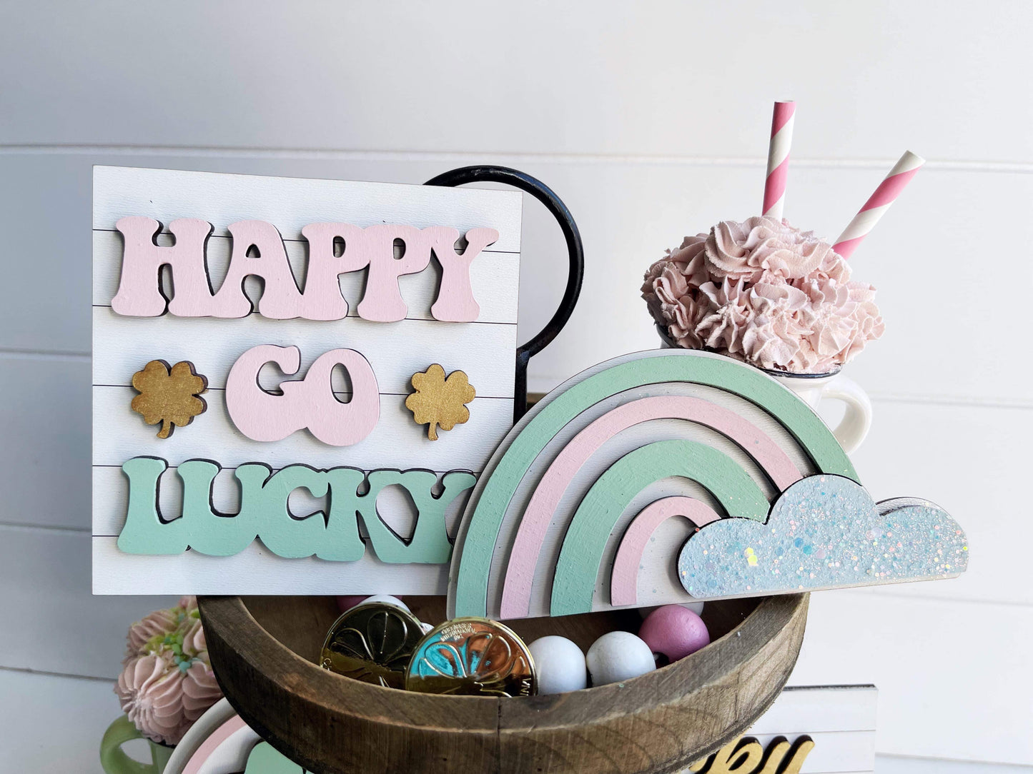 Happy Go Lucky Tiered Tray