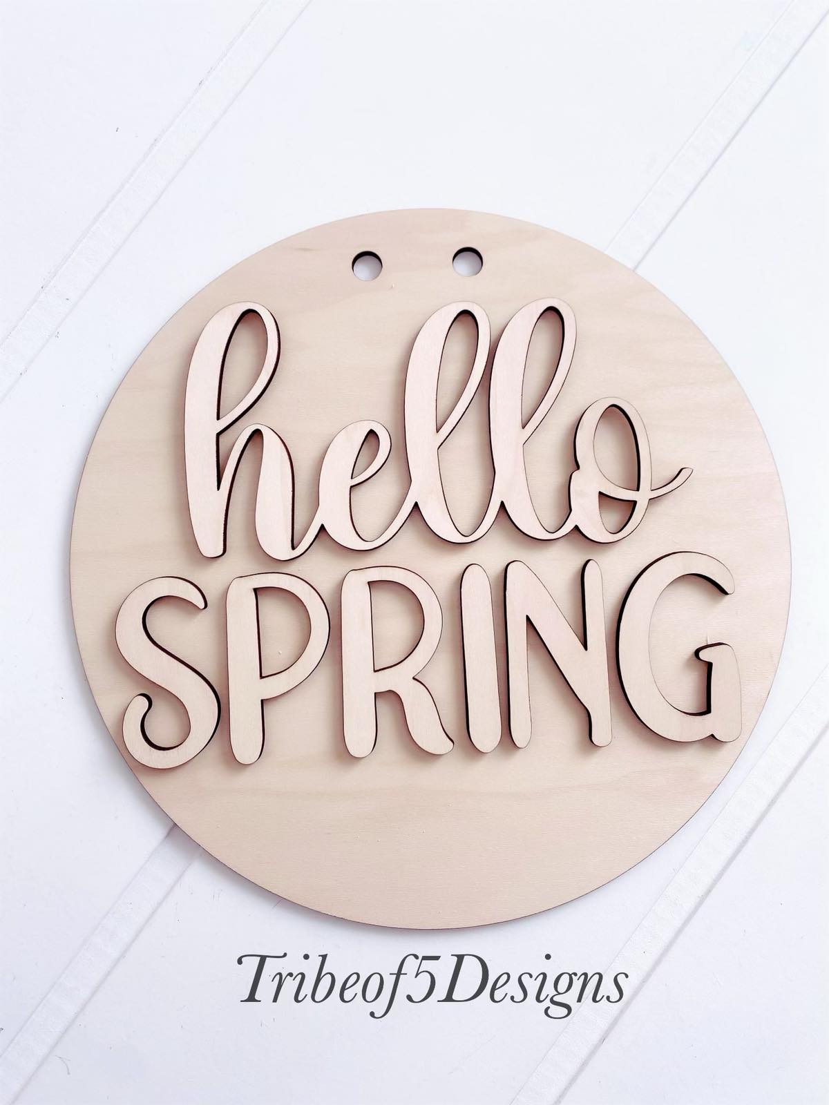 Hello Spring Front Door Hanger Sign