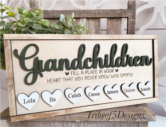 Grandchildren Personalized Sign