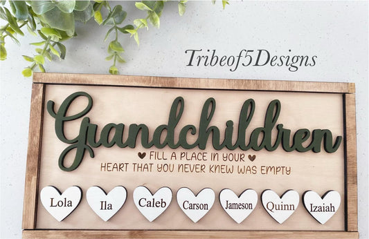 Grandchildren Personalized Sign