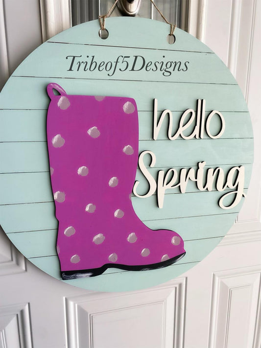 Hello Spring Door Hanger