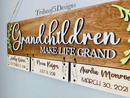 Personalized Grandchildren Sign