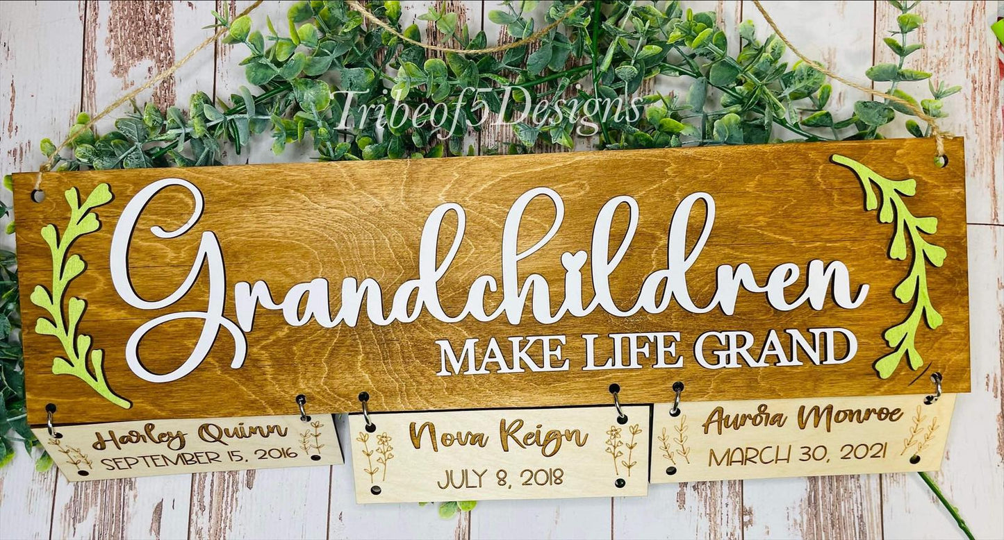 Personalized Grandchildren Sign