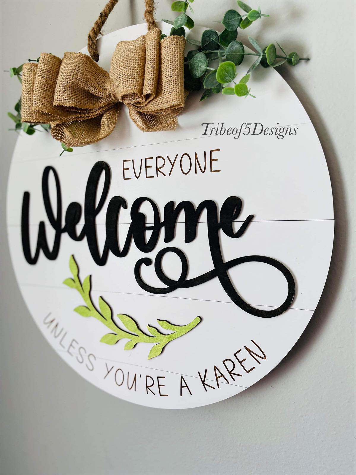 Welcome Front Door Hanger Sign