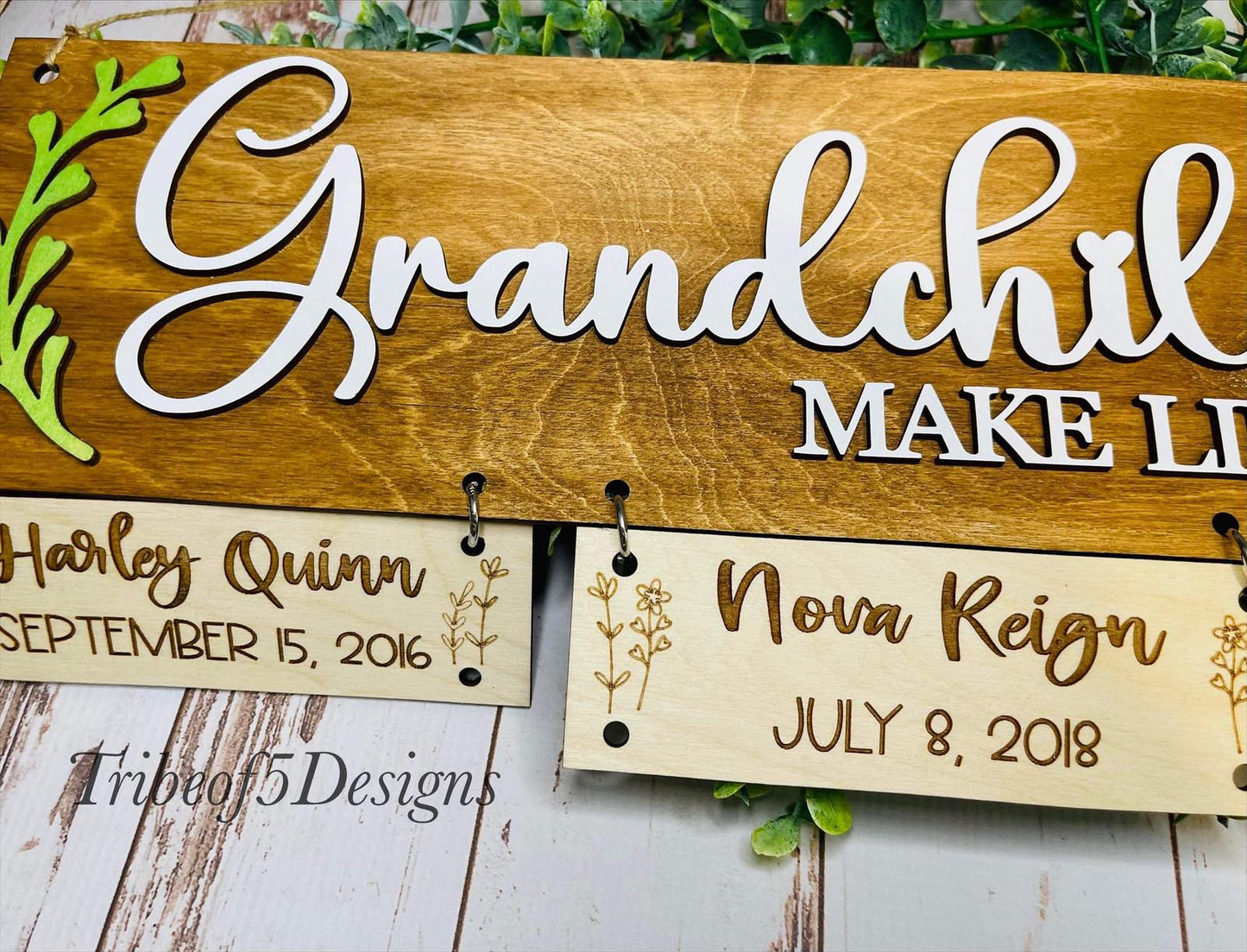 Personalized Grandchildren Sign