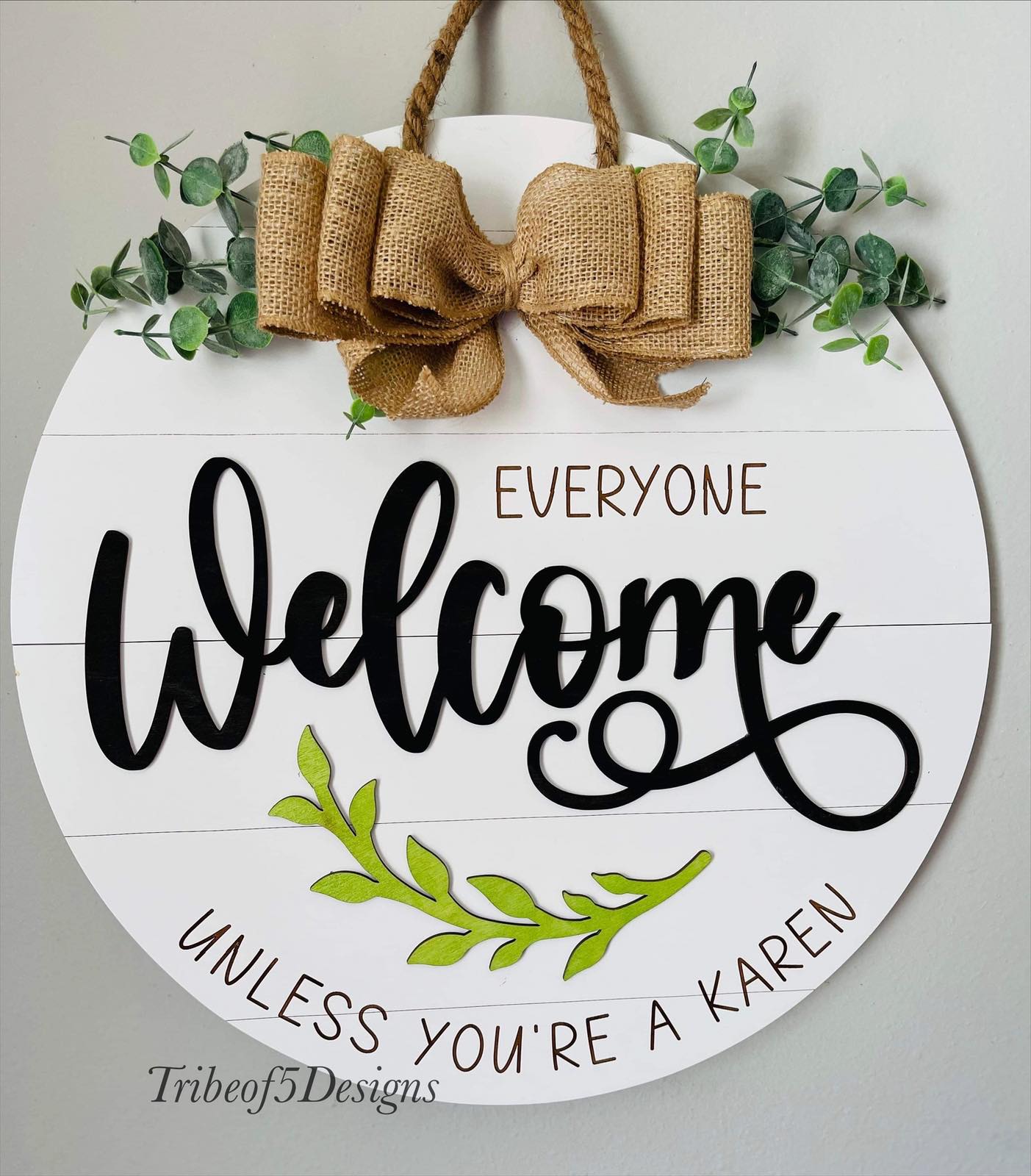 Welcome Front Door Hanger Sign