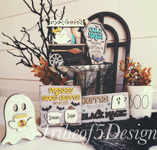 Halloween Coffee Bar Tiered Tray