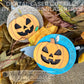 Halloween Countdown Ornament or Magnet – Pumpkin Design with Tombstone Lever