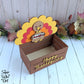 Thanksgiving Crate Box, Turkey Holding a Sign, Girl or Boy Thankful Turkey, Table Decoration Basket, SVG, Digital Laser Cut File files, Cute Turkey Shelf Sitter, Fall Home Decor