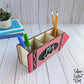 Crayon Shaped Desk Organizer for Pencils Pens, SVG File, Personalized Teacher Appreciation Gift, Digital Laser Cut File, Desk Pen Pencil Holder, Storage Cup Box, Custom Name