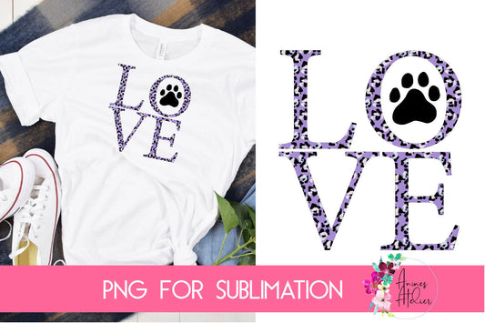 Sublimation for Cat Lover in Purple Cheetah Pattern