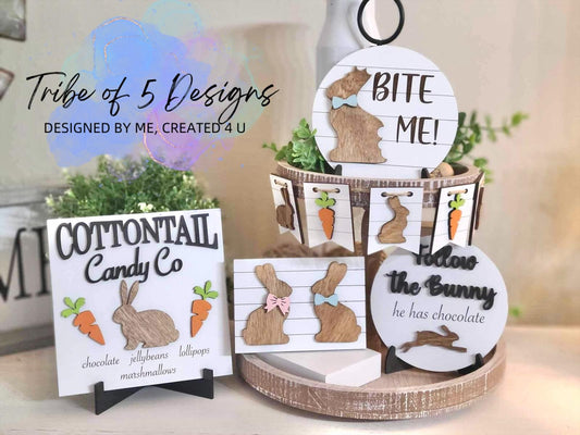 Easter Cottontail Tiered Tray