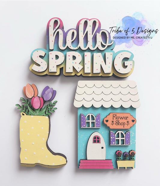 Hello Spring Shelf Sitter Set