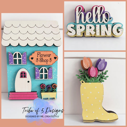 Hello Spring Shelf Sitters