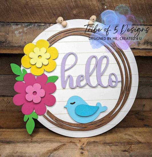 Spring Bird Door Hanger