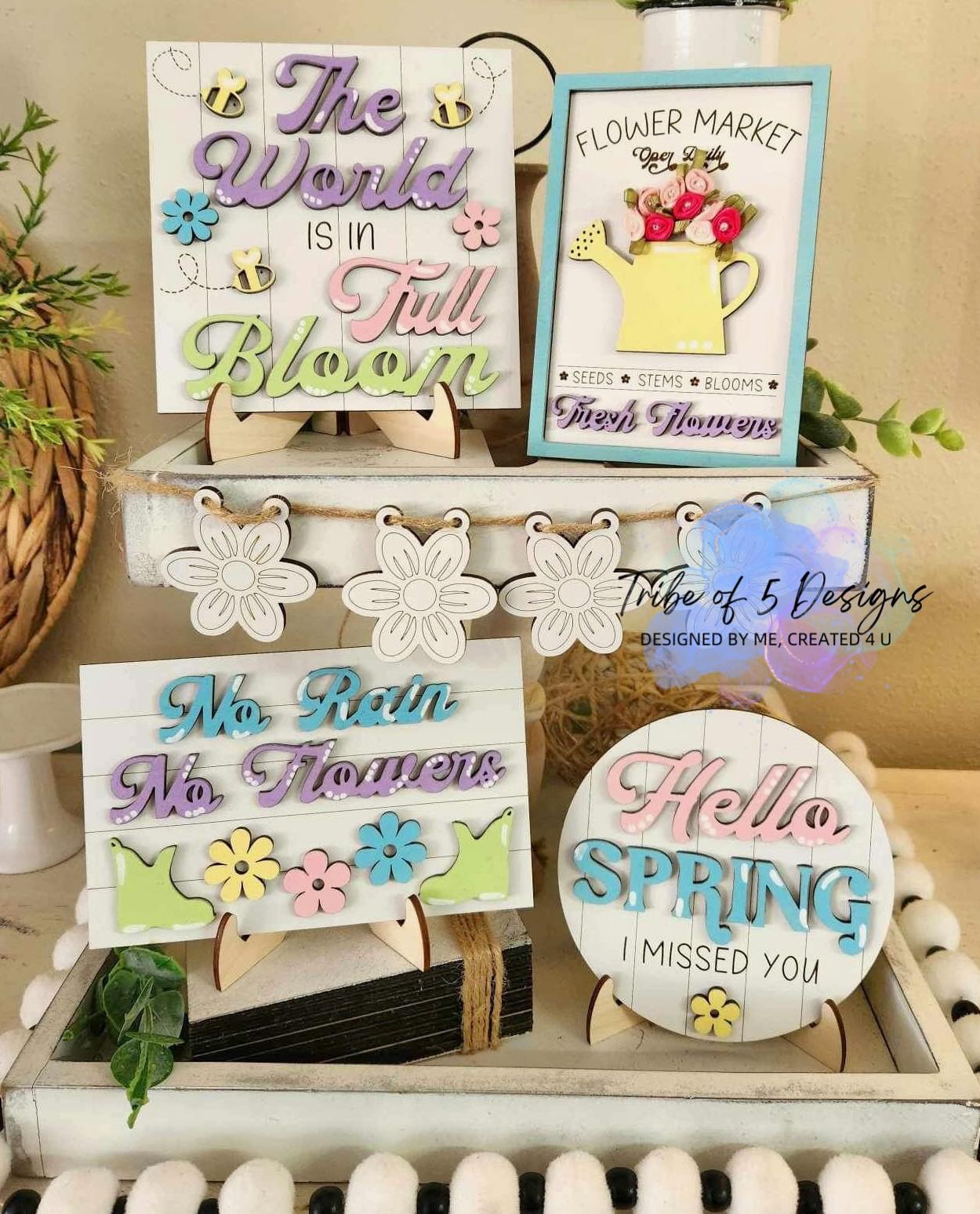 Hello Spring Tiered Tray