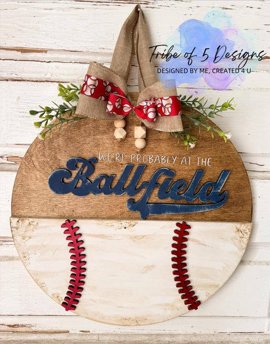 Baseball Softball Door Hanger Shelf Sitter