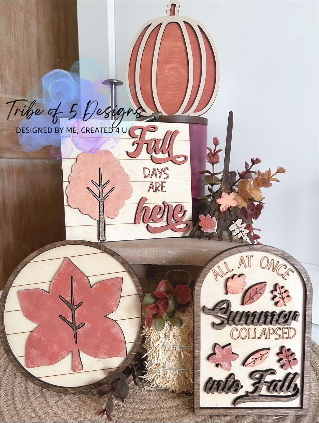 Fall Tiered Tray Shelf Sitters