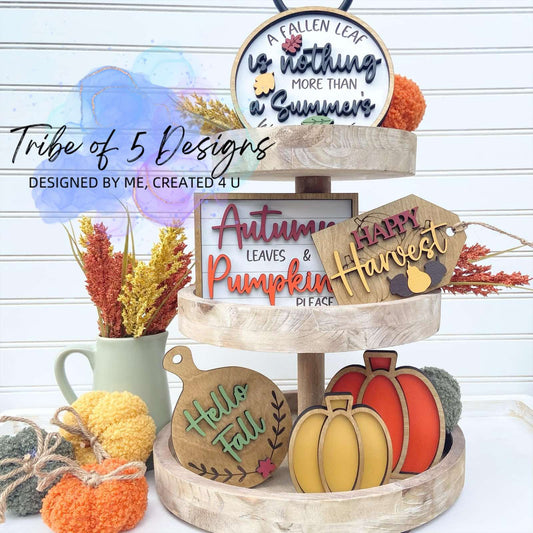 Fall Tiered Tray Shelf Sitters